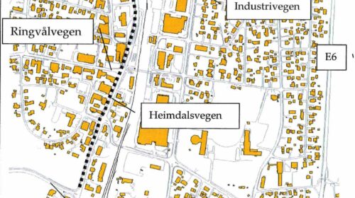 Heimdalsvegen, ny sykkelveg med fortau