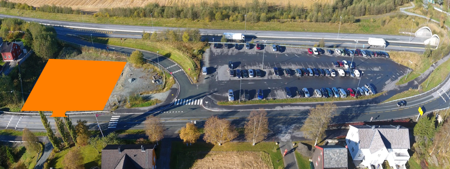 Utvidet pendlerparkering på Brubakken i Melhus Miljøpakken