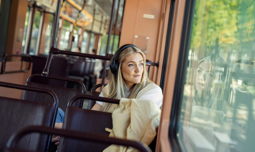 Sitter på trikken